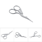 1Pc Stainless Steel Embroidery Sewing Tools Crane Shape Shears Cross Stitch Scissors Silver
