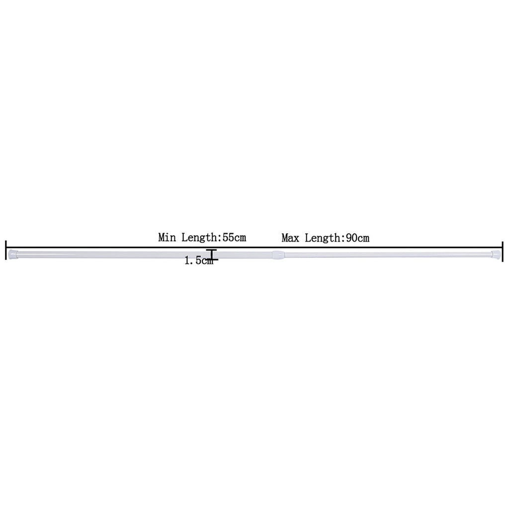 Extendable Spring Telescopic Shower Bathroom Window Curtain Rail Loaded Pole Rod 55‑90cm