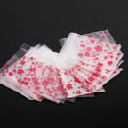 100Pcs/Pack Flower Pattern Wedding Plastic Cookie Biscuit Candy Bag (Oriental Cherry 7 x 7cm )