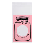 100pcs/Pack Lovely Plastic Candy Biscuit Cookies Gift Packaging Bag Party Supplies (Pink)