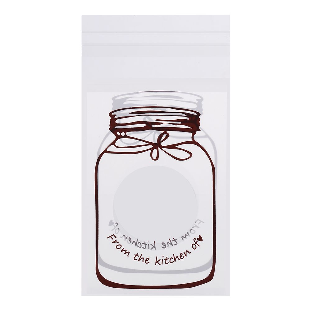 100pcs/Pack Lovely Plastic Candy Biscuit Cookies Gift Packaging Bag Party Supplies (White)