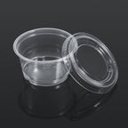 50Pcs Disposable Plastic Clear Sauce Chutney Cups Boxes With Lid Food Takeaway Hot (4oz)