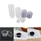 50Pcs Disposable Plastic Clear Sauce Chutney Cups Boxes With Lid Food Takeaway Hot (4oz)
