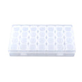Clear Plastic 28 Slots Adjustable Tablet Medicine Pill Jewelry Storage Organizer Box Container