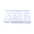 Clear Plastic 28 Slots Adjustable Tablet Medicine Pill Jewelry Storage Organizer Box Container