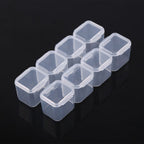 Clear Plastic 28 Slots Adjustable Tablet Medicine Pill Jewelry Storage Organizer Box Container
