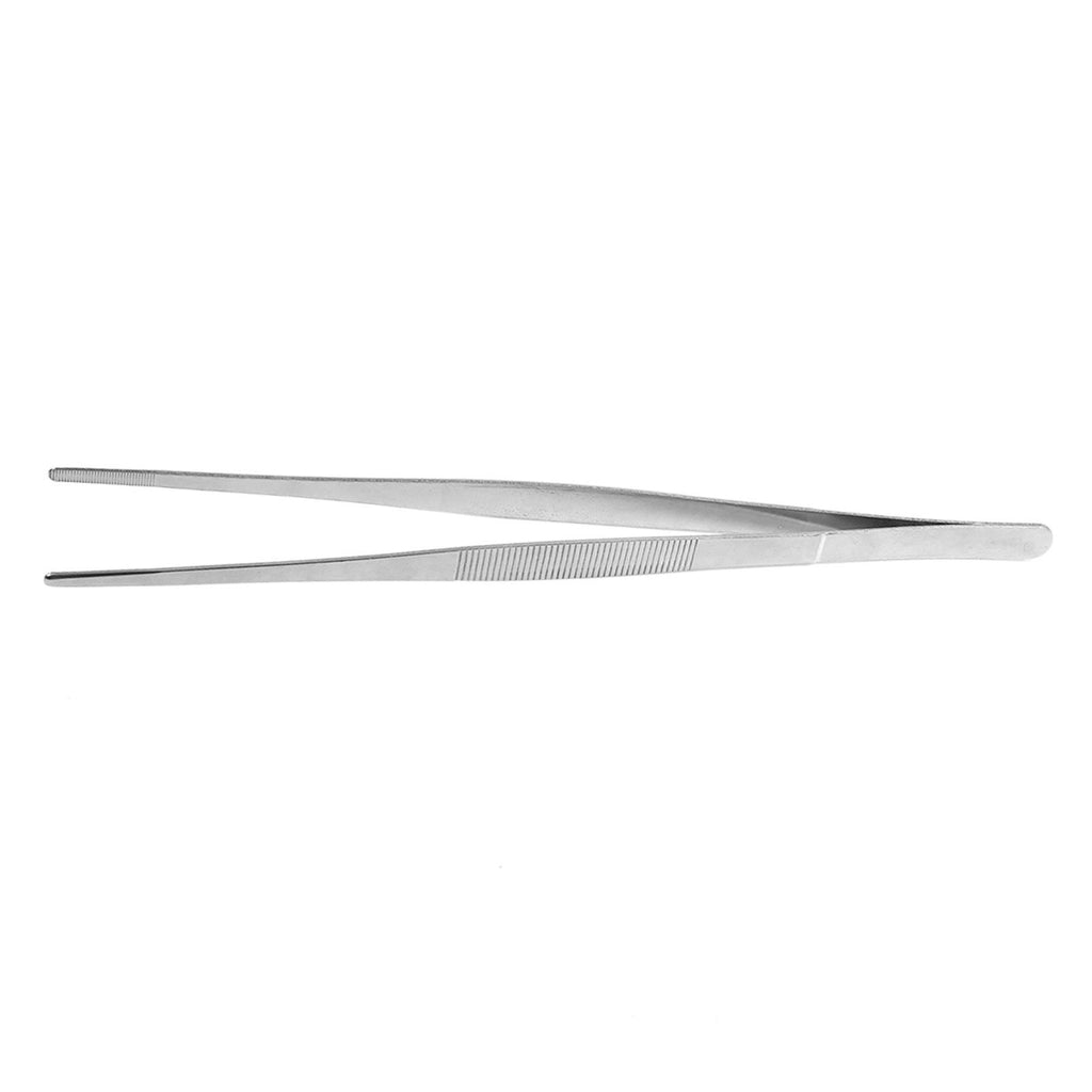 Stainless Steel Silver Long Food Tongs Straight Home Medical Tweezers Garden Kitchen Tool 30cm