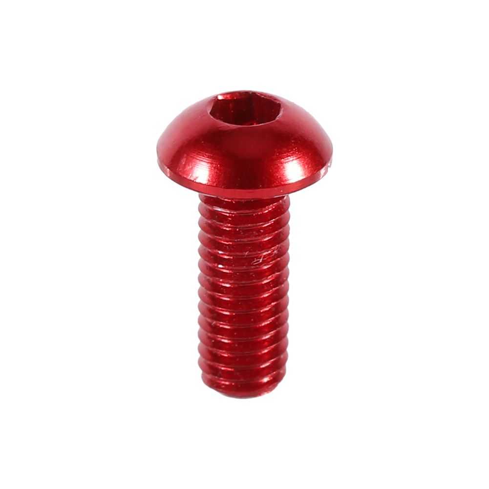 10pcs M3 6-10mm Button Round Head Aluminum Alloy Metric Hex Socket Cap Screw Bolt Red 8mm