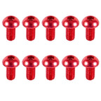 10pcs M3 6-10mm Button Round Head Aluminum Alloy Metric Hex Socket Cap Screw Bolt Red 6mm