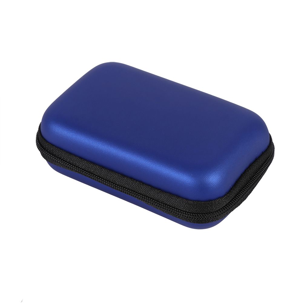 Mini Storage Bag Gadgets Organizer Portable Case For Earphone U Disk Data Cable Hot (Dark Blue)