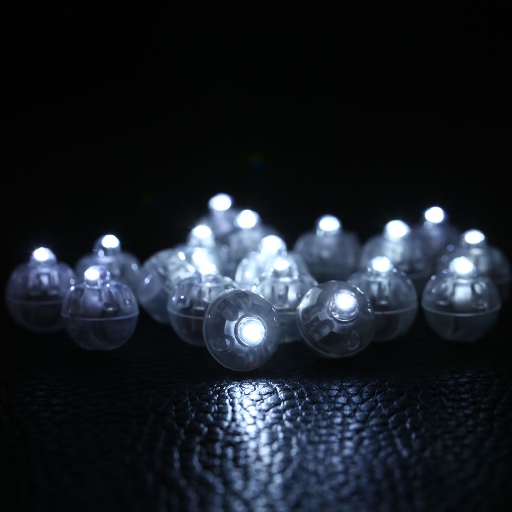 100Pcs/lot Round Flash Ball Lamps Balloon Lights Home Christmas Wedding Party Decor White
