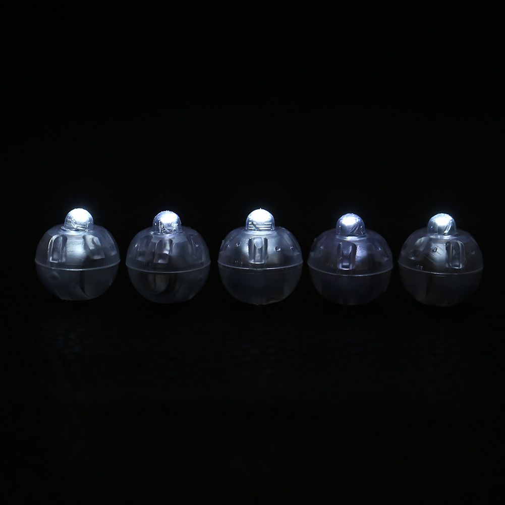 100Pcs/lot Round Flash Ball Lamps Balloon Lights Home Christmas Wedding Party Decor White