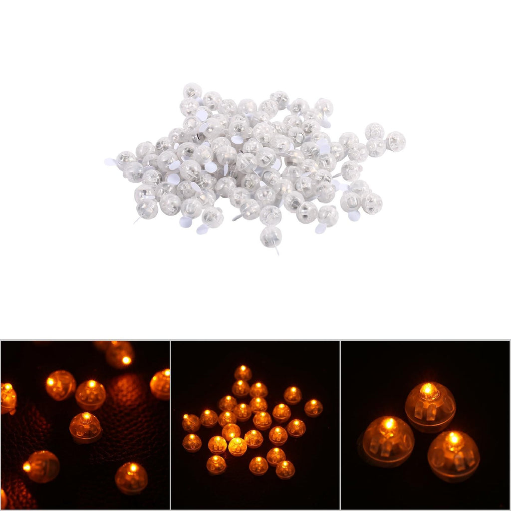 100Pcs/lot Round Flash Ball Lamps Balloon Lights Christmas Wedding Party Decoration Yellow