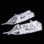 Vintage Syle Ivory Lace Flower Bride Bridal Rhinestone Sexy Fingerless Gloves Wedding Ivory