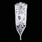 Vintage Syle Ivory Lace Flower Bride Bridal Rhinestone Sexy Fingerless Gloves Wedding Ivory