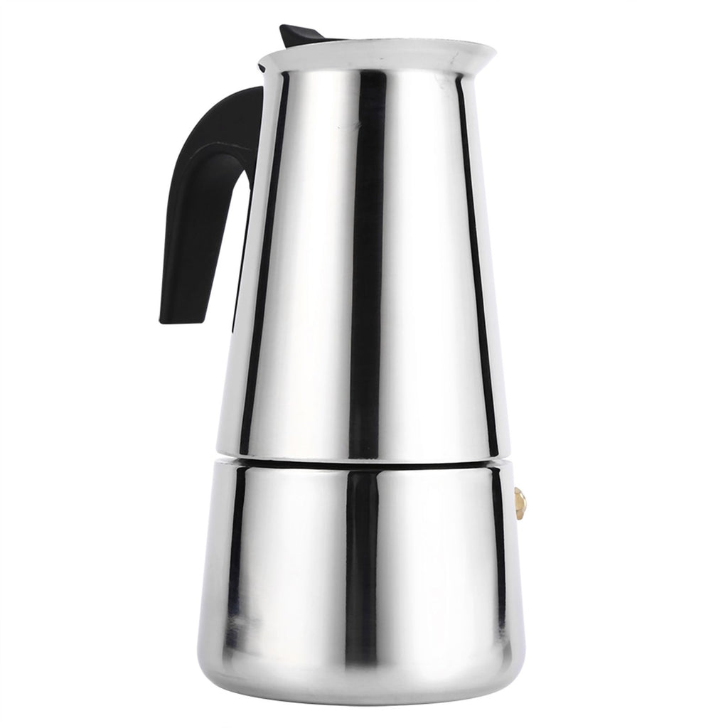 Stainless Steel Percolator Moka Pot Coffee Maker Stove Home Office Use (300ml)