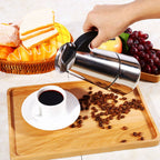Stainless Steel Percolator Moka Pot Coffee Maker Stove Home Office Use (300ml)