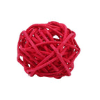 20Pcs Decorative Rattan Balls Ornaments Wedding Christmas Birthday Party Decorations (Red)