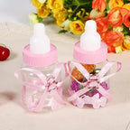 50Pcs Candy Chocolate Bottles Box For Baby Shower Party Favors Gifts Decorations (Pink)