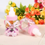 50Pcs Candy Chocolate Bottles Box For Baby Shower Party Favors Gifts Decorations (Pink)