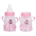 50Pcs Candy Chocolate Bottles Box For Baby Shower Party Favors Gifts Decorations (Pink)