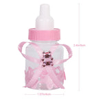 50Pcs Candy Chocolate Bottles Box For Baby Shower Party Favors Gifts Decorations (Pink)