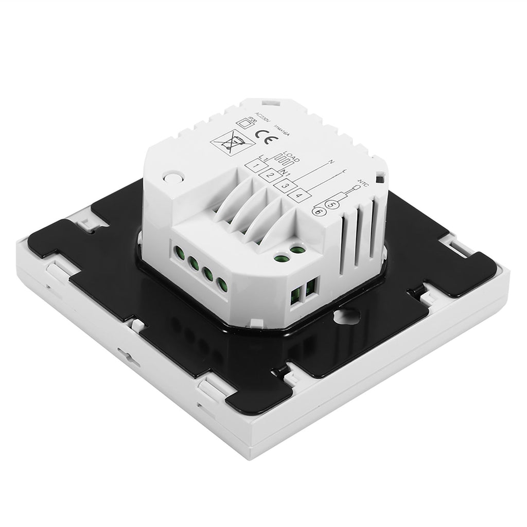 Digital Touch Screen LCD Programmable Thermostat Intelligent Temperature Controller White