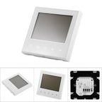 Digital Touch Screen LCD Programmable Thermostat Intelligent Temperature Controller White