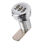 3 Digit Code Combination Cam Cabinet Silver Stainless Steel Convenient Password Security Coded Lock #3