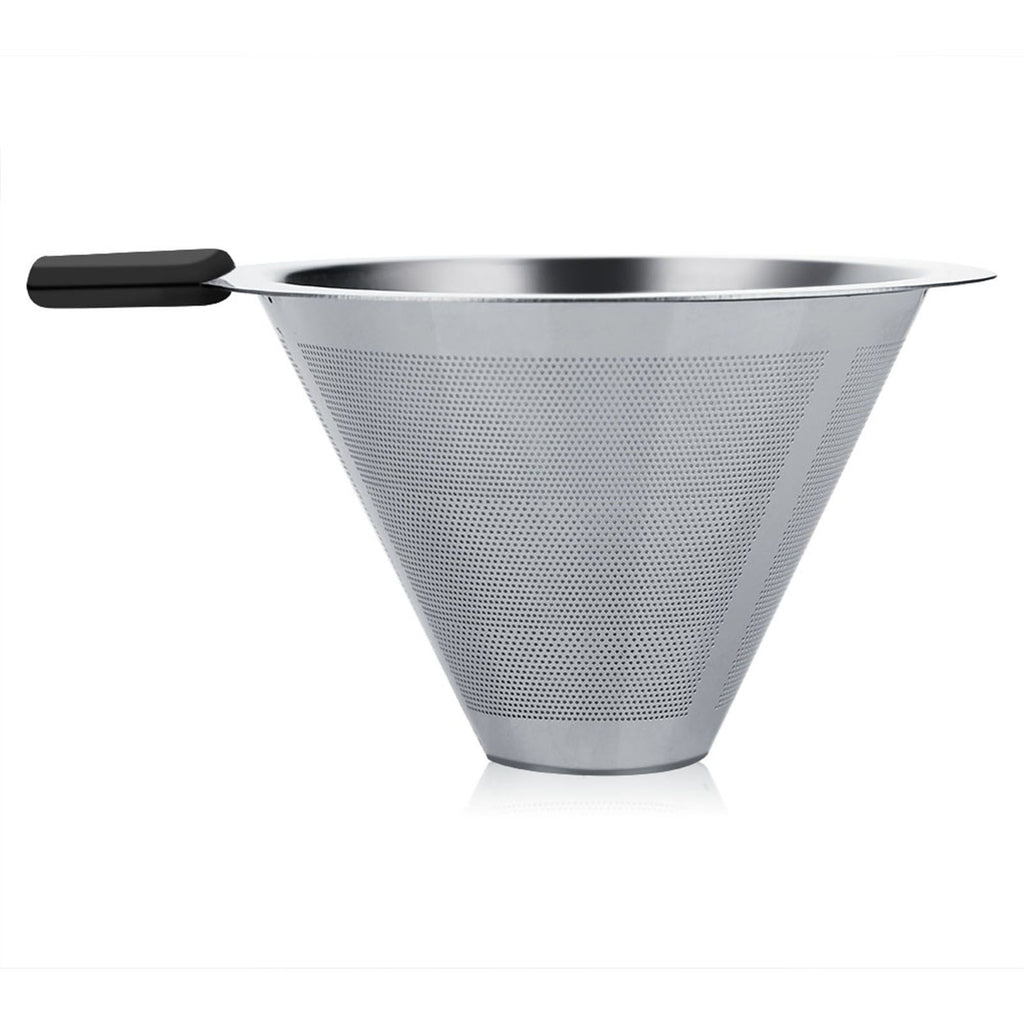 Manual Hand Drip Coffee Maker Glass Pot with Stainless Steel Filter