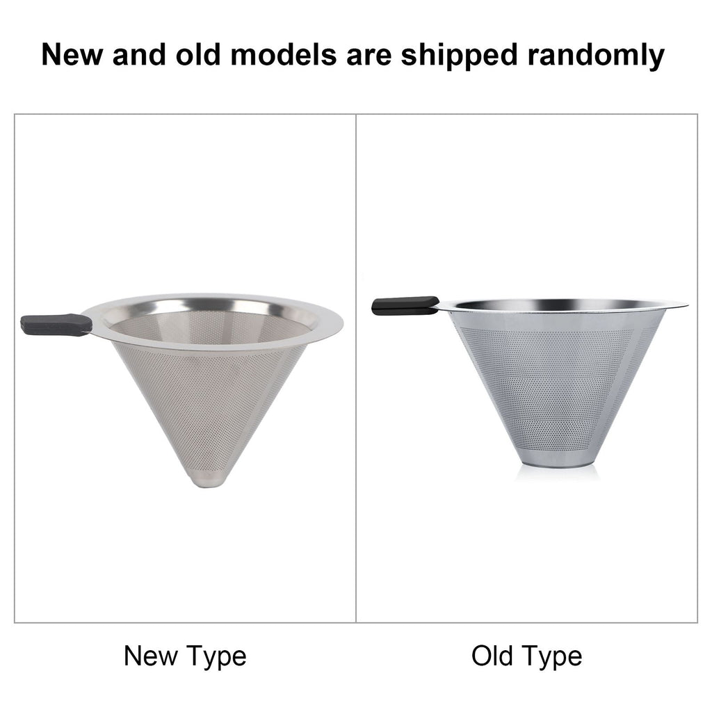Manual Hand Drip Coffee Maker Glass Pot with Stainless Steel Filter