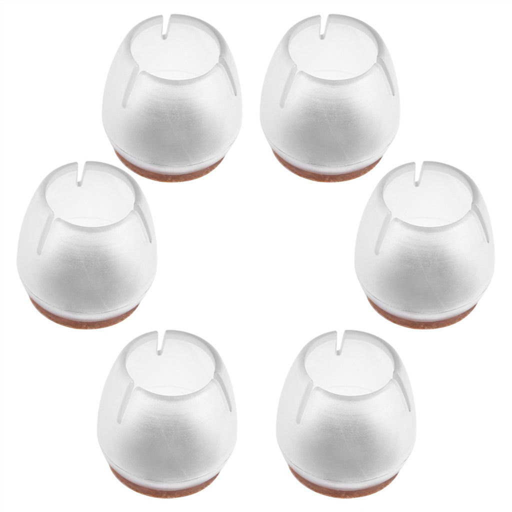 16Pcs Transparent PVC Table Chair Furniture Leg Non Slip Foot Cap Cups Cover Floor Protector M