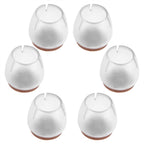 16Pcs Transparent PVC Table Chair Furniture Leg Non Slip Foot Cap Cups Cover Floor Protector M