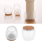 16Pcs Transparent PVC Table Chair Furniture Leg Non Slip Foot Cap Cups Cover Floor Protector M