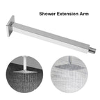 30cm Chrome Square Ceiling Shower Extension Arm Wall Mounted for Bathroom Showering Head