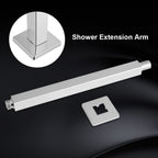 30cm Chrome Square Ceiling Shower Extension Arm Wall Mounted for Bathroom Showering Head