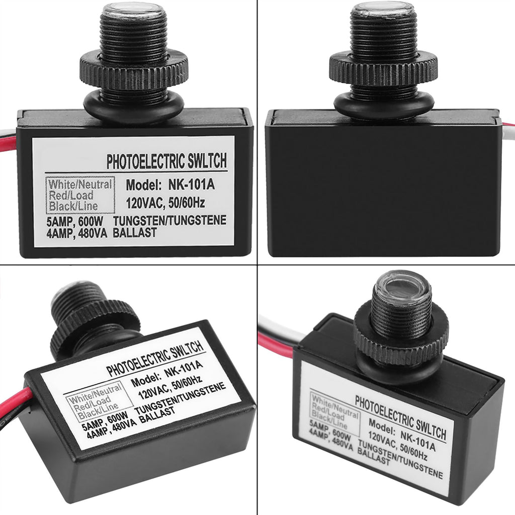 120VAC Light Sensor Control Automatic On Off Photoelectric Switch for Lighting Fixtures