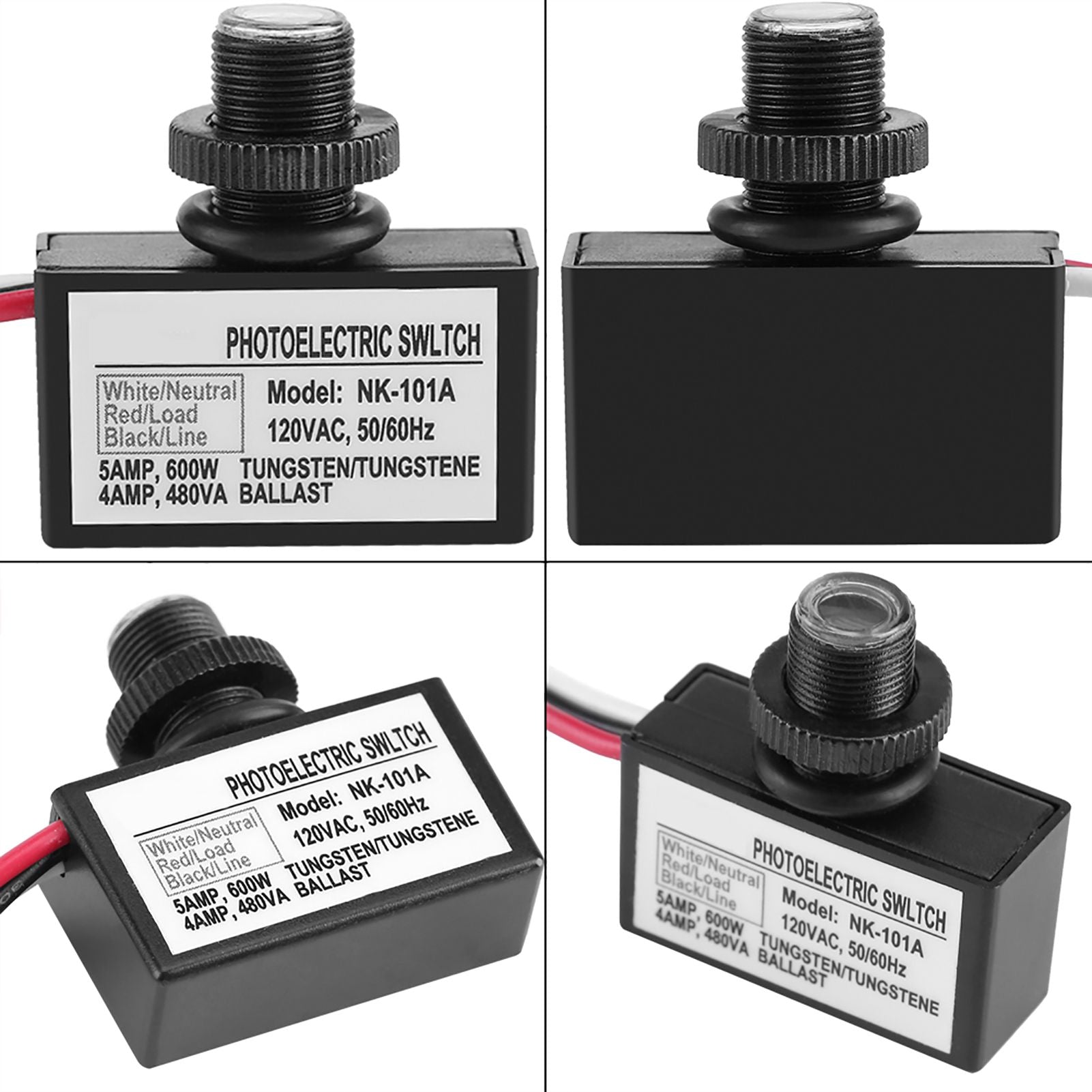 120VAC Light Sensor Control Automatic On Off Photoelectric Switch for Lighting Fixtures