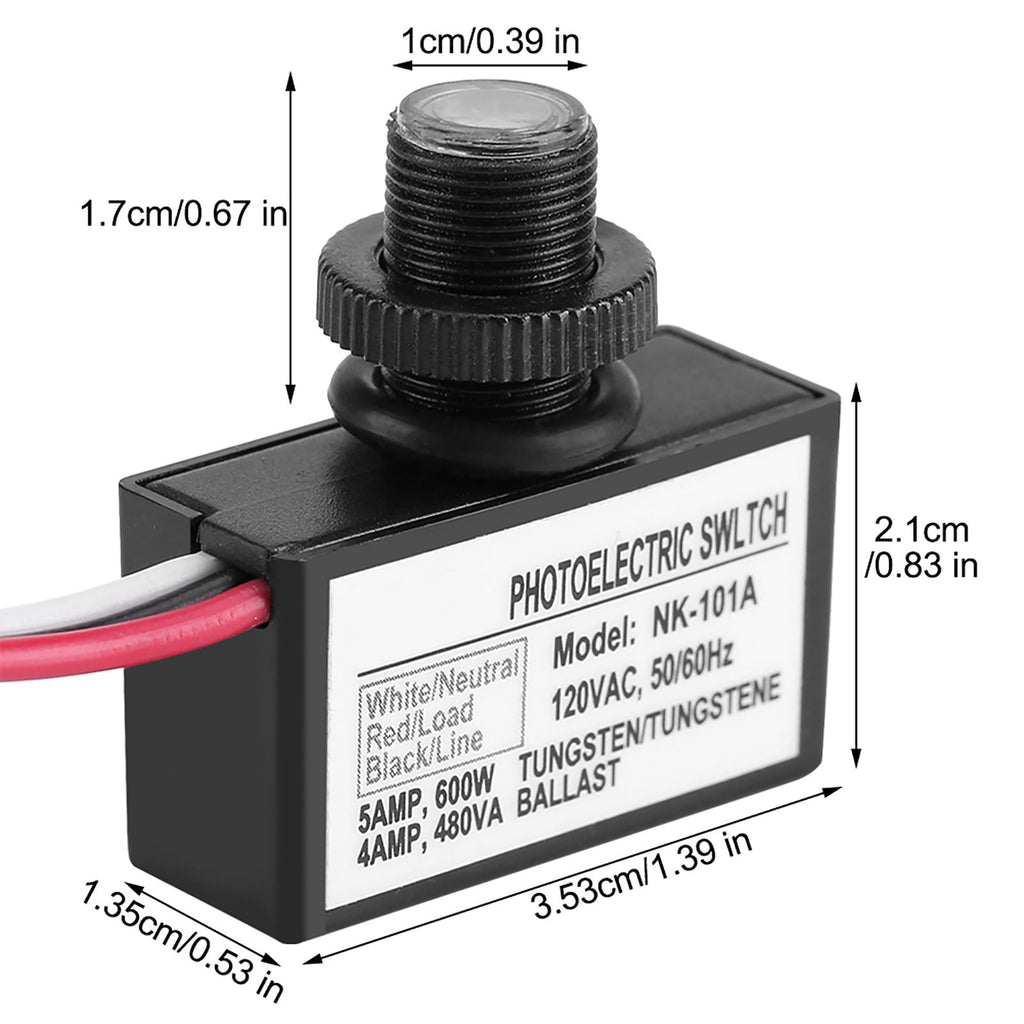 120VAC Light Sensor Control Automatic On Off Photoelectric Switch for Lighting Fixtures