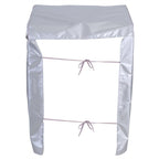 Silver Washing Machine Cover Waterproof Sunscreen Cover Front Load Washer Dryer Coat Protection