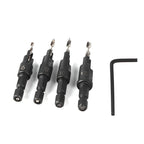 1/4inch Hex Shank HSS Drill Bits Fast Change #6 #8 #10 #12 Countersink Woodworking Tool