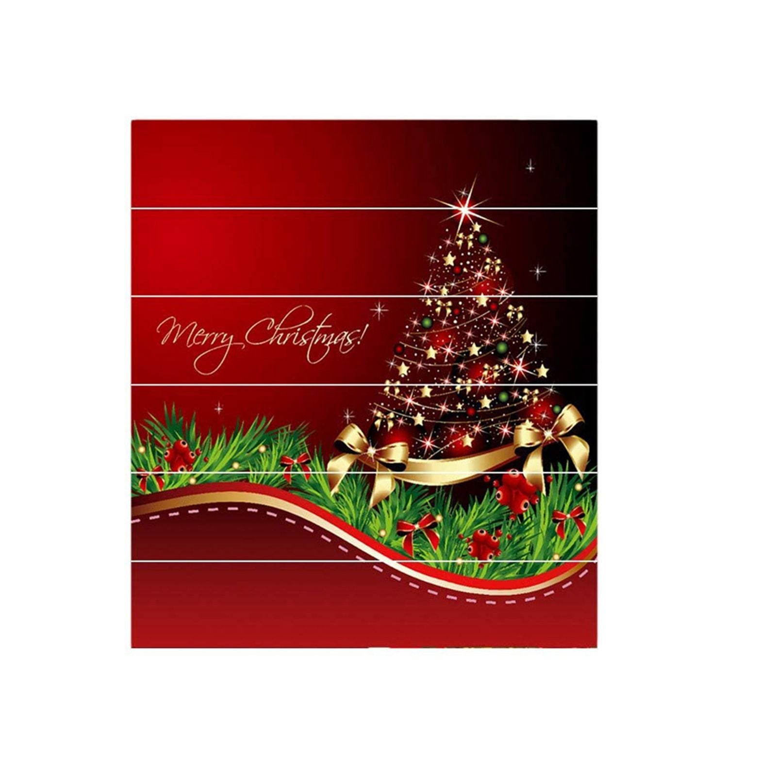 3D Christmas Decorative Stairs Decal Stairway Stickers Family Decor Waterproof #Christmas Tower