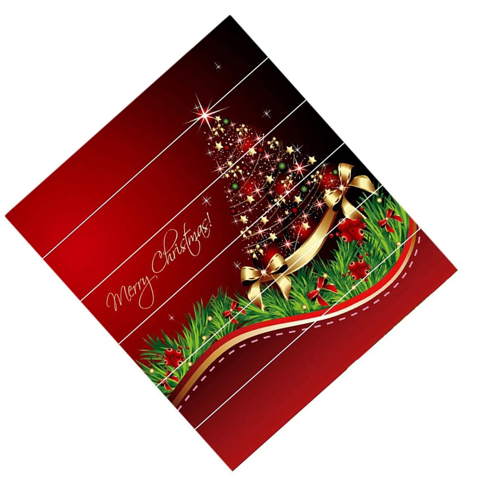 3D Christmas Decorative Stairs Decal Stairway Stickers Family Decor Waterproof #Christmas Tower