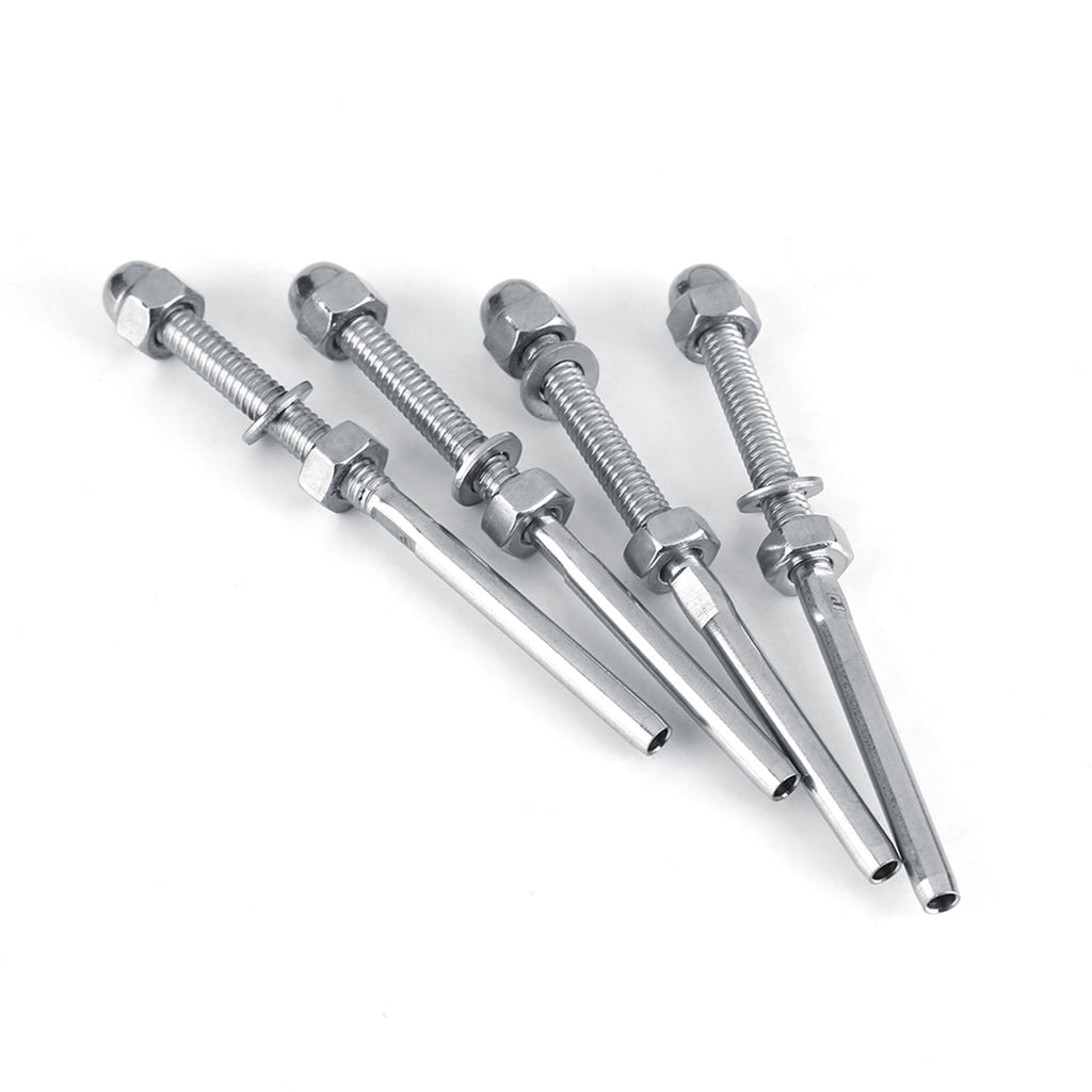 10pcs Stainless Steel Threaded Tensioner Stud Ends for 1/8" Cable Railing System