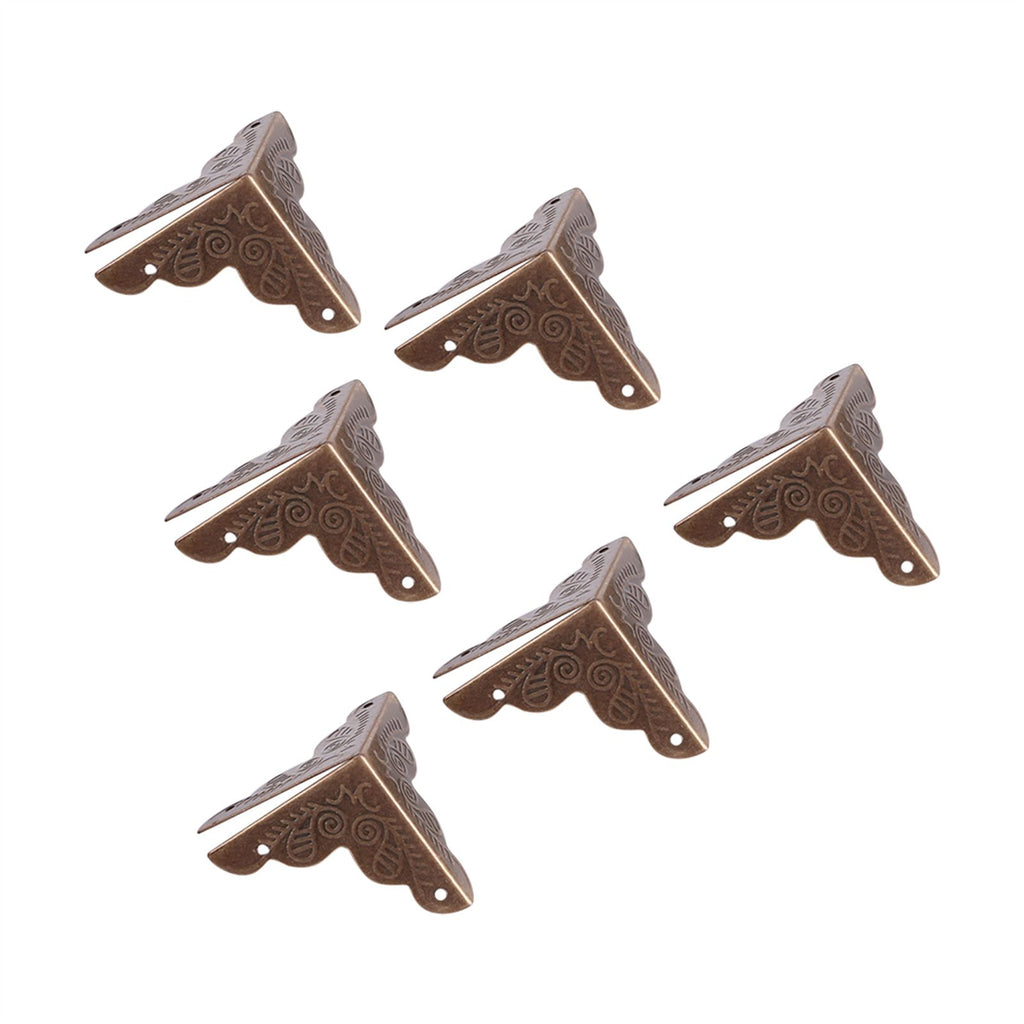 12pcs Wooden Box Jewelry Gift Case Corner Decorative Protectors Iron Edge Cover Guard Bronze