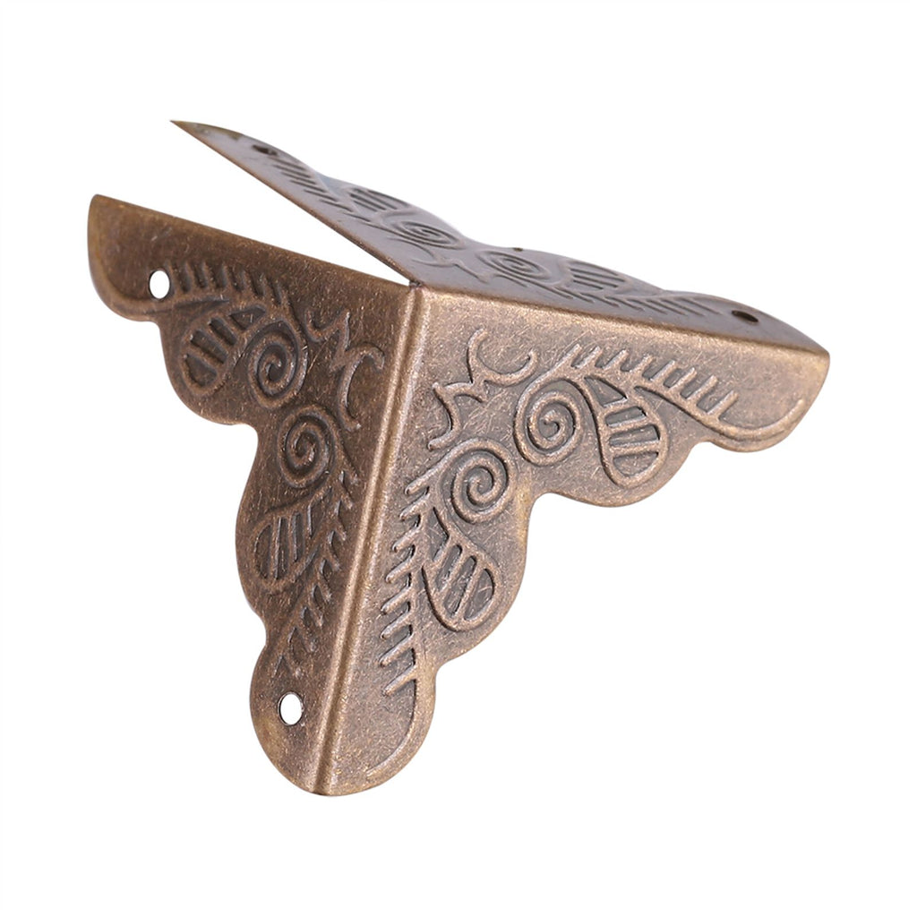 12pcs Wooden Box Jewelry Gift Case Corner Decorative Protectors Iron Edge Cover Guard Bronze