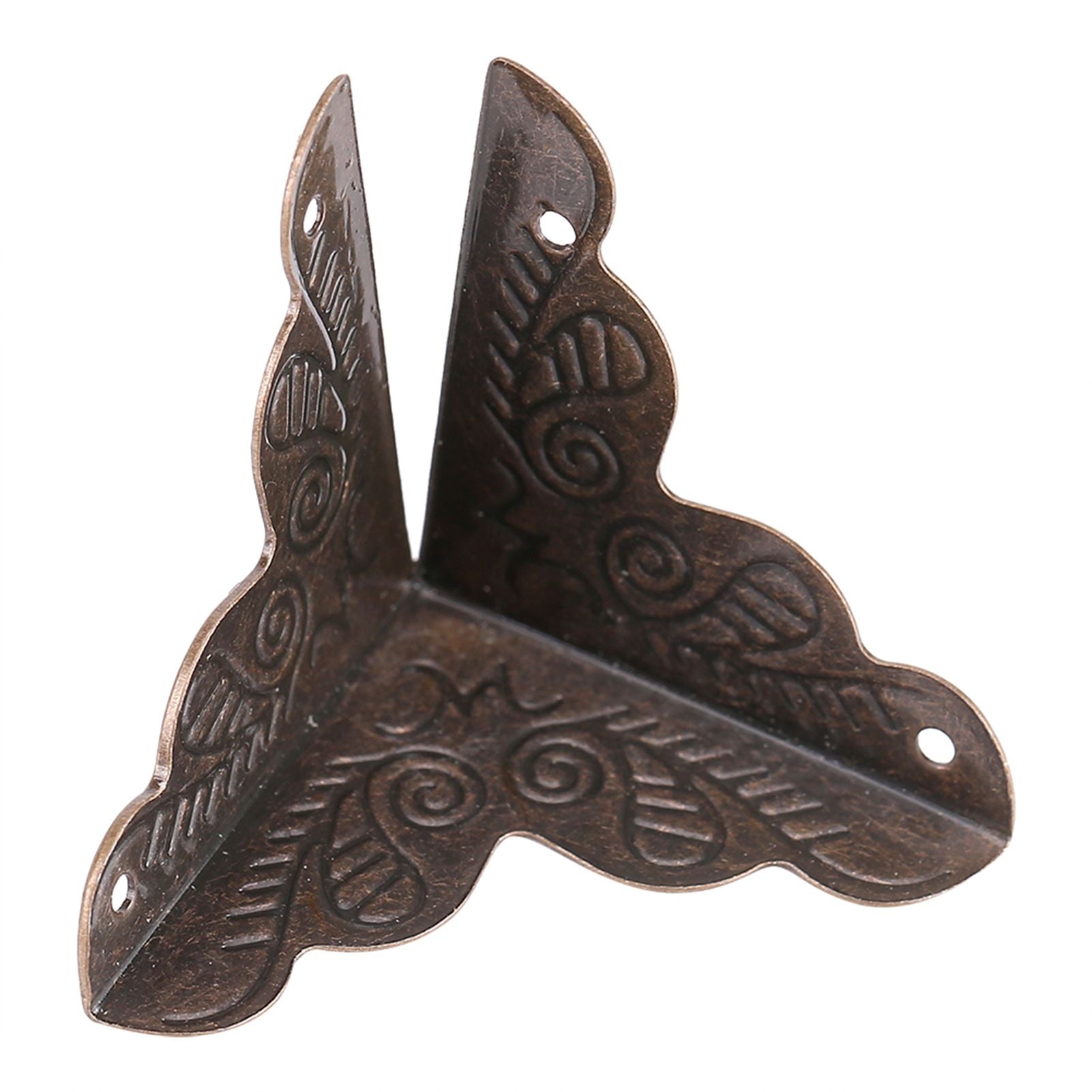 12pcs Wooden Box Jewelry Gift Case Corner Decorative Protectors Iron Edge Cover Guard Bronze