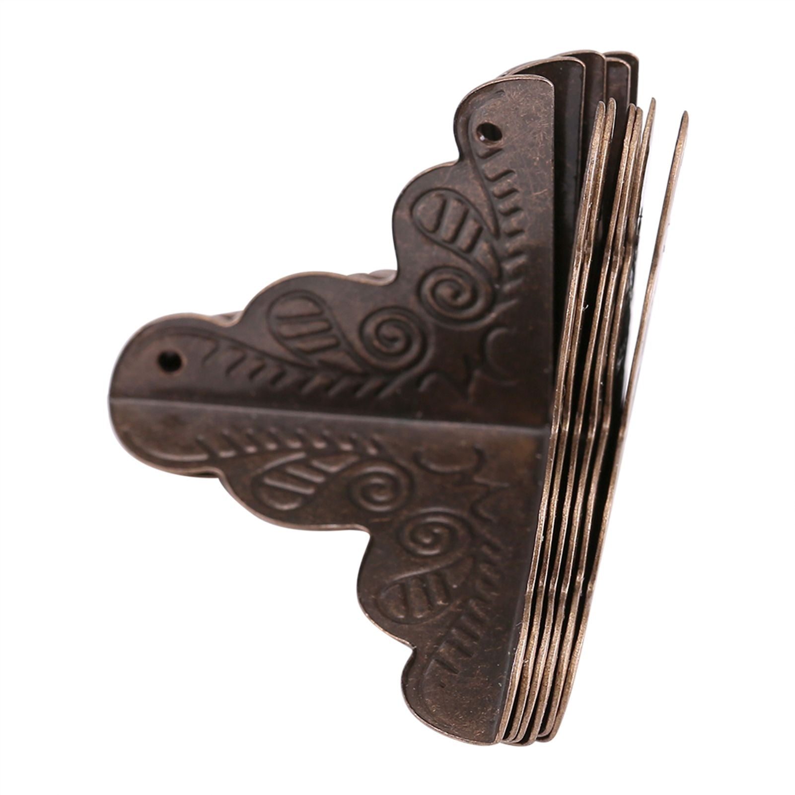 12pcs Wooden Box Jewelry Gift Case Corner Decorative Protectors Iron Edge Cover Guard Bronze