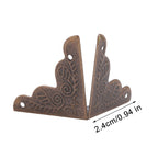 12pcs Wooden Box Jewelry Gift Case Corner Decorative Protectors Iron Edge Cover Guard Bronze