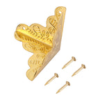 12pcs Wooden Box Jewelry Gift Case Corner Decorative Protectors Iron Edge Cover Guard Golden